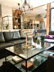 Contemporary and bright house with a beautiful patio with trees located in the 1 Paris, France Loft Buttes Chaumont 115SQM , Interior Terrace Entire home vacation rental 23140737