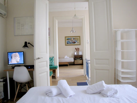 A detached two-storey renovated house next to a park facing to a dead end road w Athens, Greece Green Athenian House Next to the Metro Entire home vacation rental 31011318