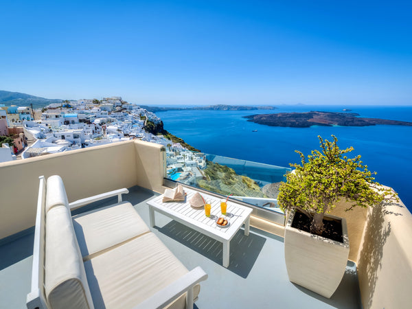 Towering high above the Caldera of Santorini, the most breathtaking view of the  Thera, Greece Damigos Caldera World - Sea View N.7 Private room in villa vacation rental 30794435
