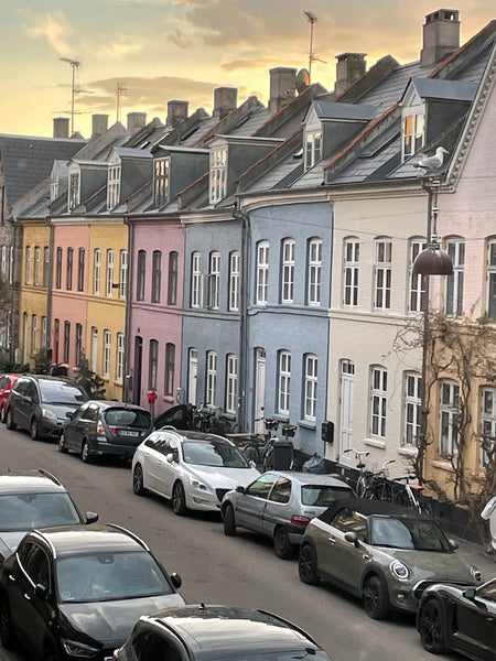On the corner of amazing and quiet colourful Olufsvej and the busy Østerbrogade  Copenhagen, Denmark Charming 2-bedroom apartment with balcony-Østerbro Entire condo vacation rental 639131852379404204