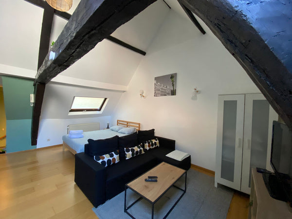 Profitez d'un logement élégant et central.le studio au 2eme étage situé au cœur  Brussels, Belgium Studio 2/ cosy et agréable studio, grand place bxl Entire loft vacation rental 585404585245873044