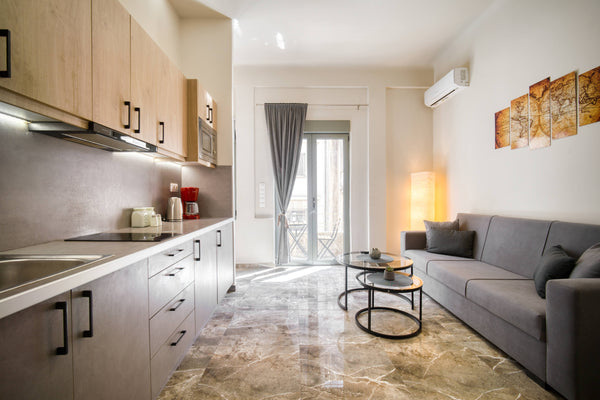 Welcome to my fully renovated apartment , beautifully designed with vivid colour Athens, Greece Cosy and stylish studio downtown Athens Entire rental unit vacation rental 607654076953647172