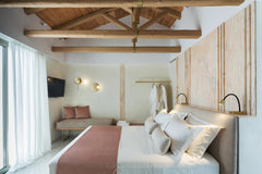 Special architecture with marble details, our top floor suite  consists of a kin Chania, Greece Coral Suite - Mirabile Luxury Suites Room in boutique hotel vacation rental 44729063