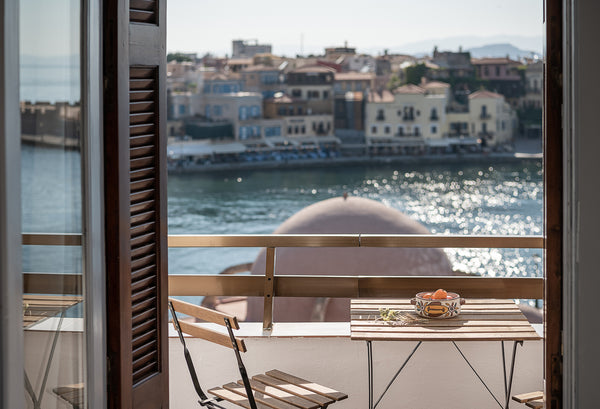 Welcome to our recently renovated hotel rooms in the Venetian harbor!This is a c Crete, Greece Sea view Hotel room with balcony in the old town Room in hotel vacation rental 50254989