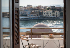 Welcome to our recently renovated hotel rooms in the Venetian harbor!This is a c Crete, Greece Sea view Hotel room with balcony in the old town Room in hotel vacation rental 50254989