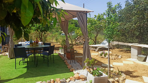 A caravan turned with love and care into a cosy tiny house, invites you to relax Chania, Greece Dream Tiny House with  pool  & garden Tiny home vacation rental 48298550