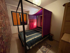 Indian-style bedroom in a 2-bedroom duplex, separate private bathroom with showe Brussels, Belgium Indian-style bedroom w/ separate bathroom, Ixelles Private room in condo vacation rental 53744370