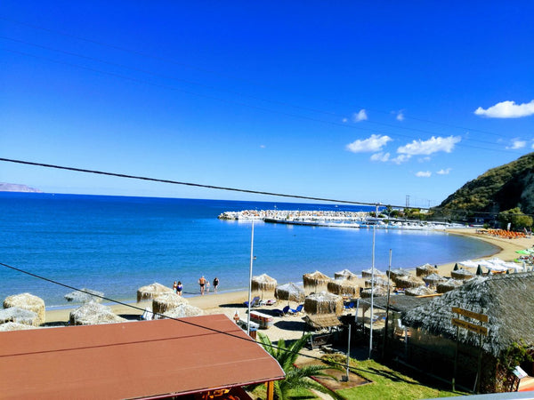 Big (95 m2), sunny apartment in a quiet area 5 meters from the beach. Close to s Chania, Greece BlueWave Kalives / Beachfront house,  6Bed Entire home vacation rental 41995780