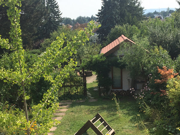 Tiny House / Gartenhaus im Grünen. Du wohnst für dich, kannst im Haupthaus Küche Vienna, Austria Tiny House / Gartenhaus/  Bad u WC im Haupthaus Entire guesthouse vacation rental 38043982