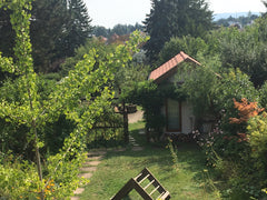 Tiny House / Gartenhaus im Grünen. Du wohnst für dich, kannst im Haupthaus Küche Vienna, Austria Tiny House / Gartenhaus/  Bad u WC im Haupthaus Entire guesthouse vacation rental 38043982