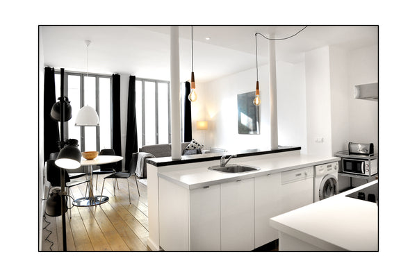 Our apartment is new renovated. We did our best for you. <br />Living room on th Paris, France Nice loft with terrace near Canal Saint-Martin. Entire rental unit vacation rental 15849312