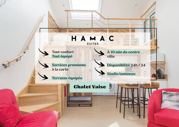 On a beautiful property, take advantage of this fully equipped and bright studio Lyon, France Hamac Suites the Chalet Studio with Terrace Vaise Entire rental unit vacation rental 49497064