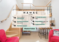 On a beautiful property, take advantage of this fully equipped and bright studio Lyon, France Hamac Suites the Chalet Studio with Terrace Vaise Entire rental unit vacation rental 49497064