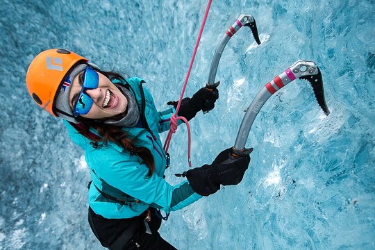 Winter Ice Cave + Climbing Private Photoshoot 25 Shot Photo Package  Private Tours and Travel Guide Atlantic Reykjavik CITY Skaftafell Destination Tour