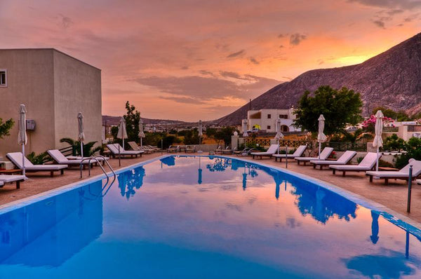 Room size 27 m²<br /><br />This air-conditioned studio opens to a balcony or sha  Phevos Villa Economy Quad studio in Perissa Room in hotel vacation rental 36864540