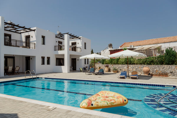 Gennadi Court is a small group of modern properties with attractive gardens and   Modern holiday home hidden within a Greek village Entire villa vacation rental 551260850373830314