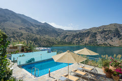 The Bluefairy villas stand next to each other though there are wooden partitions Crete, Greece Villa Rea-Bluefairy Villas with lake and sea views Entire villa vacation rental 30548336