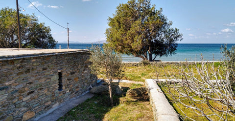 Traditional stone 'house' (farmhouse), right on the sea. A place where you will  Agios Romanos, Greece Stonehouse on the sand - Agios Romanos beach Entire cottage vacation rental 47995984