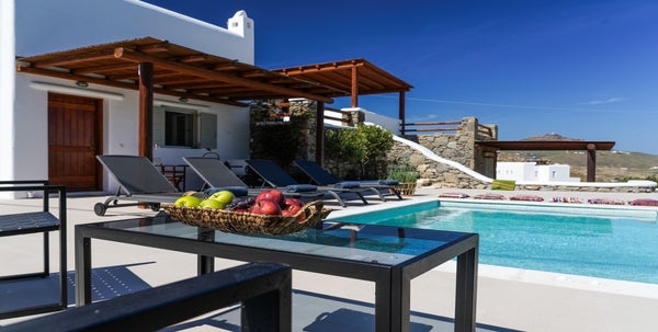 ★This is your private paradise on Mykonos, just minutes from the sparkling azure  Ortus Ivory Mykonian Lux Villa with POOL! Entire home vacation rental 40062378