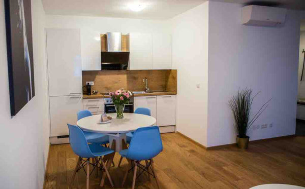 The apartment has a spacious living room with a kitchen, one bedroom, a bathroom Vienna, Austria New Apartment Top 3 Entire rental unit vacation rental 53194031