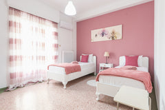 Private Pink and White Room is located on the 1st floor of Building 22. It has a GR Private Pink and White Room Private room in rental unit vacation rental 46893772