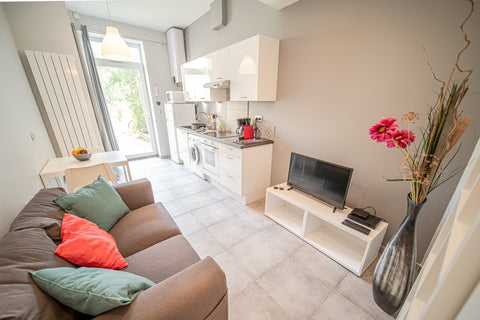 Bel appartement rénové en rez de jardin partagé avec tous les habitants de l'imm Lyon, France Le petit Barret-appartement avec jardin-Jean Macé Entire rental unit vacation rental 53522162