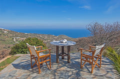 Our house harmonized with the surrounding  environment, is set high on the cliff  Zen house inspired by artists-3bdrm-Kea in colors Cycladic home vacation rental 17633608