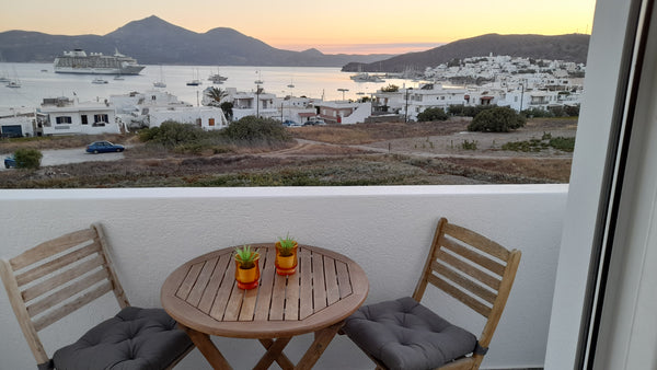 Balcony with sea view<br /><br /><b>License number</b><br />1144Κ031Α0000801 Greece Ippocampos superior sea view 1 Room in aparthotel vacation rental 24960201