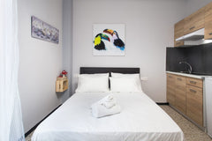 The studio is at the ground floor and it's 18 square meters. Inside the room is  Athens, Greece Relaxing small studio near to Acropolis 6 Entire rental unit vacation rental 37250617
