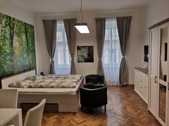 The apartment/studio has a room with double bed, dining/working area, TV and cha Vienna, Austria Studio near Schönbrunn Entire rental unit vacation rental 45891371