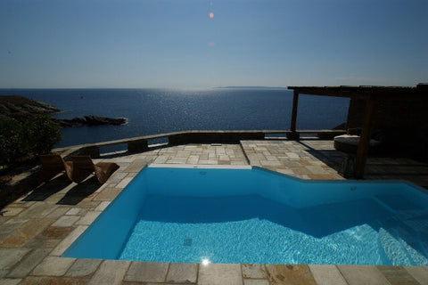 This Charming villa is a part of a residential complex occupying 18000 sqm of pl Athens, Greece Waterfront Villa with private pool Cycladic home vacation rental 13166295