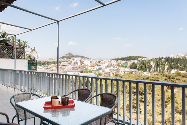 This freshly renovated flat is ideally located just 600 meters from the Neos Kos Greece Ideal Penthouse suite with Acropolis view Entire rental unit vacation rental 35049450