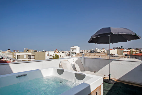 This tiny studio offers all the amenities you need for a relaxing vacation, righ Heraklion, Greece City centre suite with outdoor Jacuzzi Hot Tub Entire rental unit vacation rental 13995932