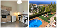 The studio is located in a private stoned and modern property with gardens, flow Greece Studio 1st floor (pool, garden, bbq, free parking) Entire rental unit vacation rental 30578644