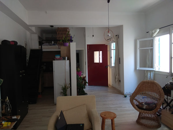 Industrial , shiny, luxury full of positive energy open plan loft apartment of 4 Athens, Greece industrial studio Metaxourgeio postmodern building Shared room in rental unit vacation rental 28397966