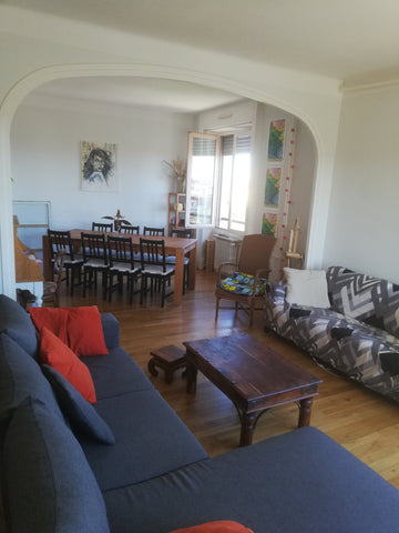 Appartement de 115 m2 angle avenue Berthelot et place Jean Macé, 7éme étage avec  Chambre dans grand appt lumineux Lyon 7 Jean Macé Private room in rental unit vacation rental 32603010