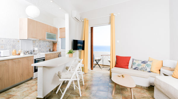 A newly renovated apartment with stunning sea view, just steps away from the tow Agios Nikolaos, Greece Where the sea touches the sky! Entire rental unit vacation rental 24818647