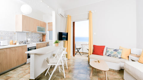 A newly renovated apartment with stunning sea view, just steps away from the tow Agios Nikolaos, Greece Where the sea touches the sky! Entire rental unit vacation rental 24818647