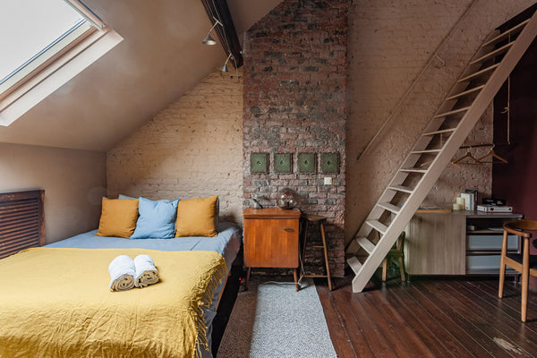 Instead of soulless cookie-cutter apartments, stay in our 55m2 colourful vintage Brussels, Belgium 3)Big &Cozy Vintage Mezzanine 1-Bedroom Apt@Center Entire condo vacation rental 53651718