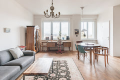 Take in the panoramic city view while sitting out on balcony. This roomy and bri Prague, Czechia Spacious, Light-Filled Apartment in the City Center Entire rental unit vacation rental 3213848