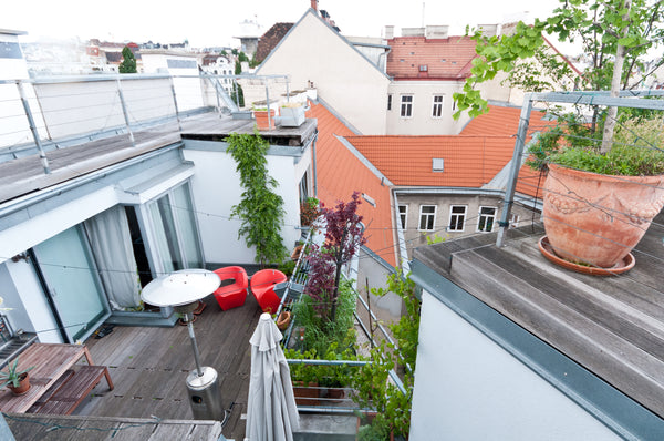 enjoy a morning coffee on the terrace overlooking Vienna, or take a short stroll Kuni, Finland Penthouse walking to city center Entire loft vacation rental 7743558