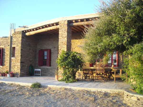 Within a distance of 10 km from the port of Andros, Gavrio, is the traditional,  Andros, Greece Golden Cape Villa - Andros Earthen home vacation rental 7273167