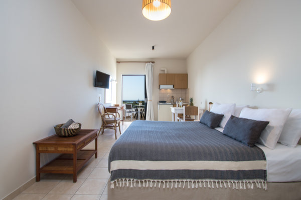 We are committed to offer all our distinguished guests a calm and natural enviro Chania, Greece Spacious sea view studio Private room in serviced apartment vacation rental 42237167