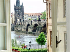 A beautifully reconstructed first fl two-bedroom flat in a 16th century building Prague, Czechia Featured Telegraph NP VIEWS of Ch-Bridge 1st floor Entire serviced apartment vacation rental 820954