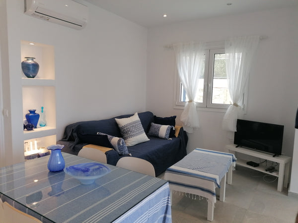The house is brand new (finished June 2020) and is 40m² on a plot of private lan Athens, Greece Kapares boutique vacation house with sea view 2 Cycladic home vacation rental 43923795