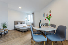 We are offering a studio apartment with sofa and fully equipped kitchen corner.  Prague, Czechia Harfa Studio #4 Entire rental unit vacation rental 31048915