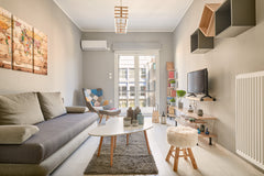 A fully renovated , sunny,  new and minimal decorated apartment 50 m, located in Kallithea, Greece H&M Athens Apartment / 1min from metro Entire rental unit vacation rental 42485393