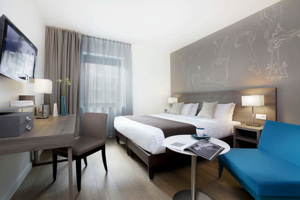 Le studio est aménagé avec des meubles et des équipements modernes, ainsi que d’  Citadines Toison d'Or Bruxelles, Studio Room in aparthotel vacation rental 53227208
