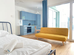 Lofty studio apartment with big windows and a tiny garden area near Danube River Vienna, Austria AP 1 - Loft very close to subway (U2) w/ garden Entire condo vacation rental 708698615721033688