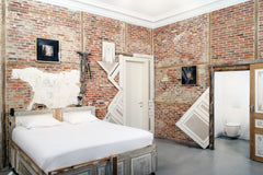 The author Gerlando Infuso delivers here in the room of DRUUM his first two stop Brussels, Belgium Gerlando Infuso Room in bed and breakfast vacation rental 38473081